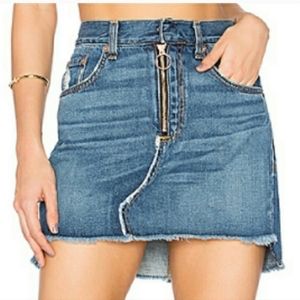 RUG & BONE O-Ring Denim Mini Skirt, size 31